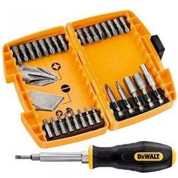 DeWalt DT71506-QZ - Juego de 30 piezas en estuche tipo Tough Case para atornillar.Puntas de atornillar de 25mm, portapuntas magnético, llaves de vaso 8y10mm, puntas de 50mm: Ph2, Pz2 y destornillador.