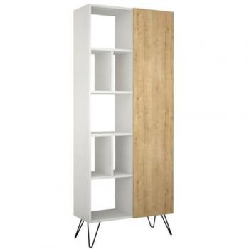 Estantería Marrón de 11 Estantes y 1 Puerta H190 cm - Jedda