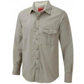 Craghoppers Funktionshemd NosiLife Explorer Langarm Hemd - Camisa / Camiseta para hombre, color beige, talla 2XL