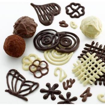 Lékué Decomat Basic - Plantillas para decoración de repostería, color blanco