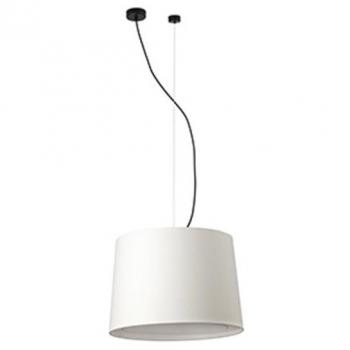 Lámpara colgante Faro Barcelona CONGA 64314-55 Negro/Beige, acero, diámetro 450 mm, altura ajustable hasta 185,3 cm