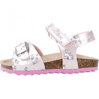 Sandalias Geox Roxanne Chalki Rosa para Niña, modelo IGEO22E06, con diseño cómodo y transpirable, suela de goma antideslizante, cierre ajustable con velcro y detalles en color rosa