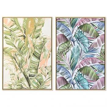 Cuadro DKD Home Decor 84 x 4,5 x 123 cm Palmeras Tropical (2 Unidades)