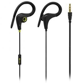 MySound Speak Fit Gancho de Oreja Binaurale Alámbrico Negro, Verde - Auriculares
