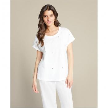 Camiseta Bordada de Elena Mirò
