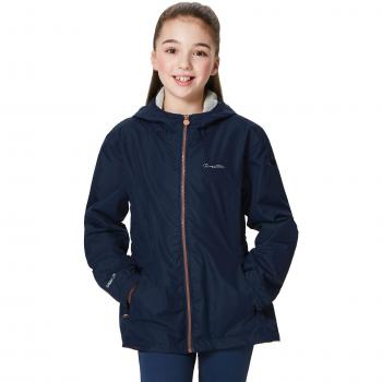 Regatta Jacobina Waterproof Hooded Shell Chaqueta, Infantil, Azul Marino, Talla 11-12