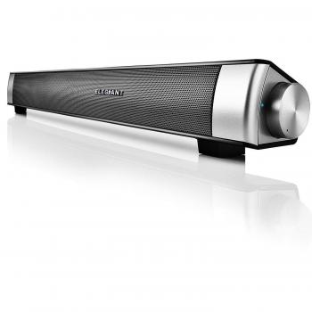 ELEGIANT Altavoz Bluetooth Barra de Sonido v3.0 Estéreo Inalámbrico 5Wx2 Subwoofer con Micrófono Apoya Tarjeta del TF 1800Mah Batería Recargable para iPhone Android Tableta Ordenador Portátil PC