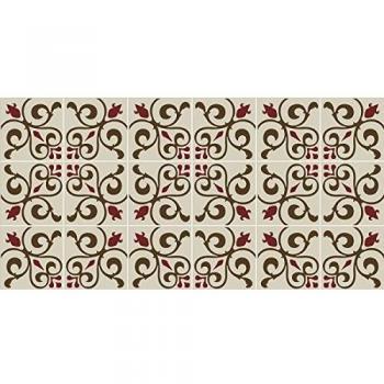 Laroom Alfombra Vinílica de Cocina Diseño Toscana, Vinilo Antiliscante, Beige, 50x100 cm