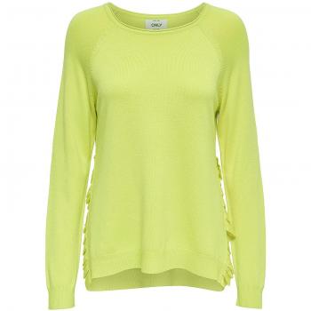 Only 15149377 Jersei Punto Fino con Volantes EN Costuras Laterales DONA Limeade M