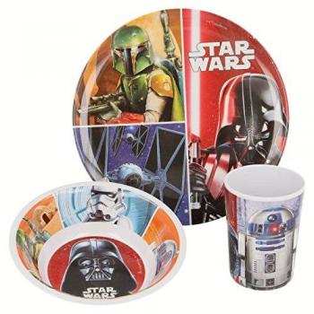 Star Wars Set desayuno melamina sin orla 3 piezas