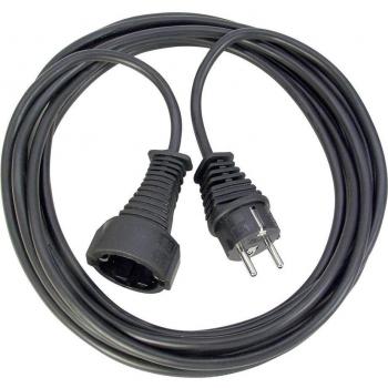 Brennenstuhl 1165440 Cable Alargador de Corriente 5m, Color Negro, IP20, H05VV-F 3G1.5