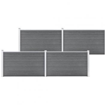 Valla de jardín de WPC 699x106 cm Color Negro, Marrón, Gris - Perfecta para plantas y animales, múltiples usos malla para ventilación, seguridad, ventana, jardín