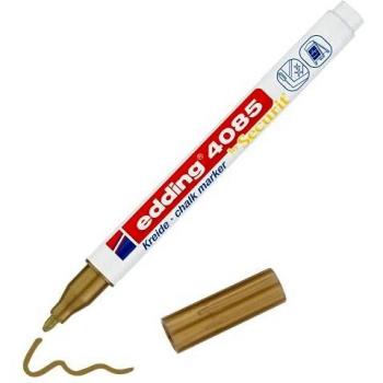Rotulador de tiza borrable Edding 4085 Oro, punta redonda 1-2 mm, para cristal y pizarras