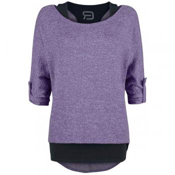 R.E.D. by EMP Cuddly Loose Camisa Manga Larga Lila/Negro XL