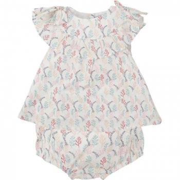 Conjunto Jesusito de bebé niña con motivos florales