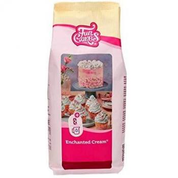 FunCakes Preparado Crema Encantada, Crema Blanca Como la Nieve Fácil de Usar, Muy Ligera y Esponjosa, Perfecta para Rellenar y Cubrir Pasteles o Como Cobertura para Cupcakes, Halal. 900 G. 900 g