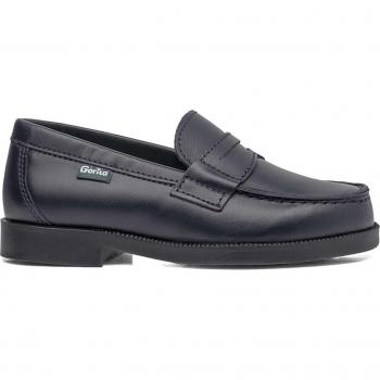 Mocasines de niño Gorila 1502 de piel en color azul marino - Cómodos y Resistentes