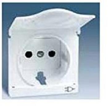 Simon - 82090-33 tapa enchufe 2p+tt ltr + seguridad aluminio Ref. 6558233234