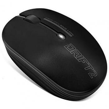 Advance Drift 2 - Ratón inalámbrico ambidextro óptico 1600 DPI con 3 botones - Negro