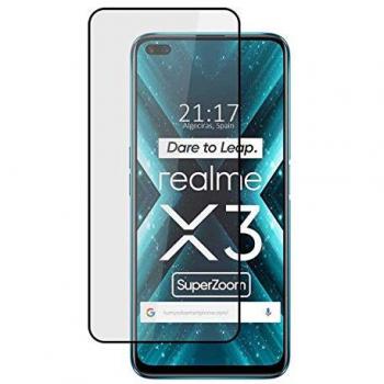 Protector de Cristal Templado Completo 5D Full Glue Negro para Realme X3 SuperZoom / X50 5G