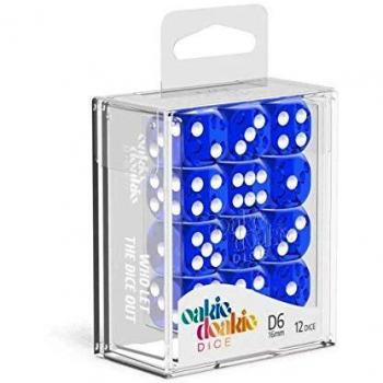 Oakie Doakie Dice ODD410011 D6, Dados de 16 mm, Azul