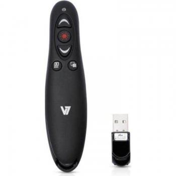 V7 Professional Wireless Presenter with 2.4GHz USB Dongle and SD Card Reader