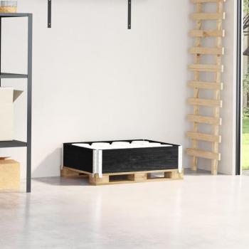 Pared para palet negro 80x60 cm madera maciza de pino