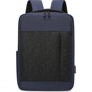 Mochila para Laptop DAM con interfaz de carga USB, dimensiones 30x11x42 cm, color azul
