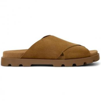 CAMPER Brutus Sandal - Men's Brown Suede Sandals in Size 45 (US)