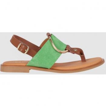 Sandalias planas de piel Chika10 Leather MUSAKA 01 - Verde/Green