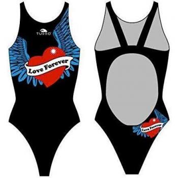 Turbo Traje De Baño Love Forever Pro Resist Negro 2XL Mujer