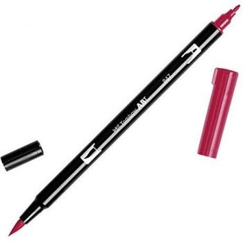 Rotulador Tombow 847 de Doble Punta Pincel en Color Crimson