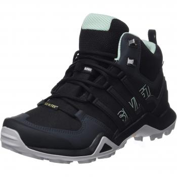 adidas Terrex Swift R2 Mid GTX W, Zapatillas de Marcha Nórdica para Mujer, Negro Core Black/Ash Green 0, 40 2/3 EU