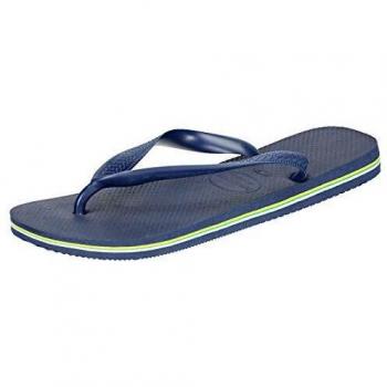 Havaianas Brazil Logo Flip Flops - Navy Blue - UK 6-7 (EU 39/40)