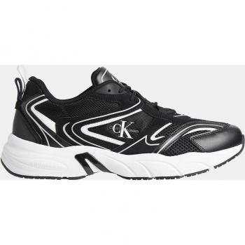 Calvin Klein Men's Multicolor Polyester Sports Sneakers with Contrast Details and Logo Print - EU44/US11