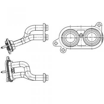 Tubería intercambiadora de calor MAHLE ORIGINAL AHX 3 000P para BMW