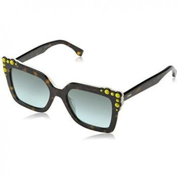 Fendi Women's Ff 0260/S Eq Sunglasses, Havana White, 52