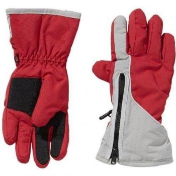 fraenklis Skihandschuhe - Guantes de esquí para niño, color rojo / gris, talla 6