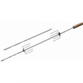 Campingaz 205635 - Pincho asador con 2 x 4 cuchillas de sujeción, color plateado