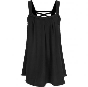Voodoo Vixen Crepe Fashion Top Top Mujer Negro M