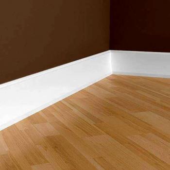 Zócalo Decorativo de Estuco Profhome 153104, Diseño Moderno Blanco, 2 m