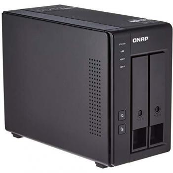 QNAP TR-002 2-Bay Expansion Unit for 3.5 and 2.5 SATA HDD/SSD, Up to 36TB, Hot-Swap, Black