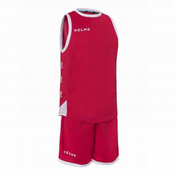 KELME Vitoria Conjunto equipaciones de Baloncesto, Niños, Rojo/Blanco, 8