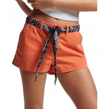 Superdry Vintage Hot Coral Mini Chino Shorts for Women