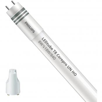 Tubo LED T8 600mm 8W Blanco Frío - Philips CorePro High Output 900lm