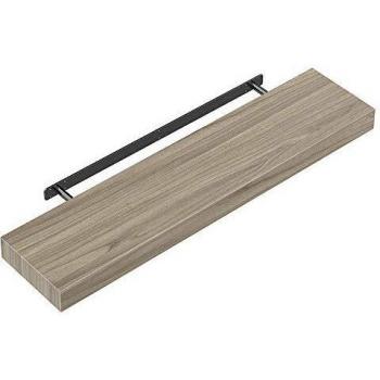 Estante flotante de pared 90cm en roble con soporte, capacidad de carga 15kg, diseño elegante y moderno