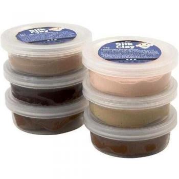 Silk Clay® - Set de Pasta Modelable Auto-Durciente en Colores Piel (6 x 14gr)
