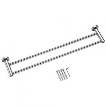 Kinse® Elegante De Alta Calidad De Acero Inoxidable De Doble Carril De Toalla 600 Mm Ronda