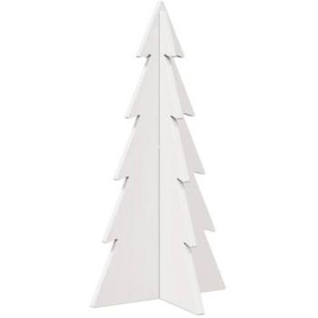 Árbol de Navidad de Adorno Madera Maciza Pino Blanco 59,5 cm