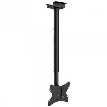 Soporte de techo para TV Maclean MC-580 - Montaje giratorio y ajustable para pantallas LCD LED de 17 a 37 pulgadas, hasta 50kg, compatible con VESA 200x200, color negro